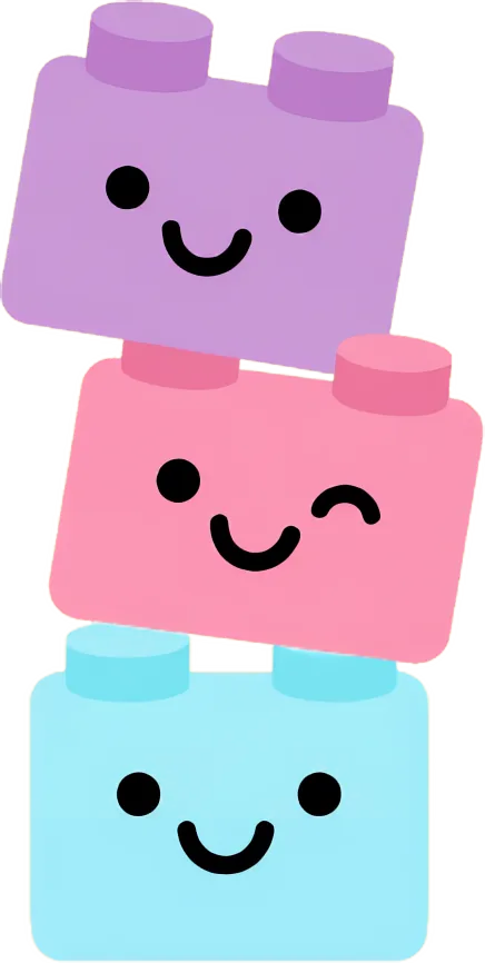 Bloques de juego con caritas